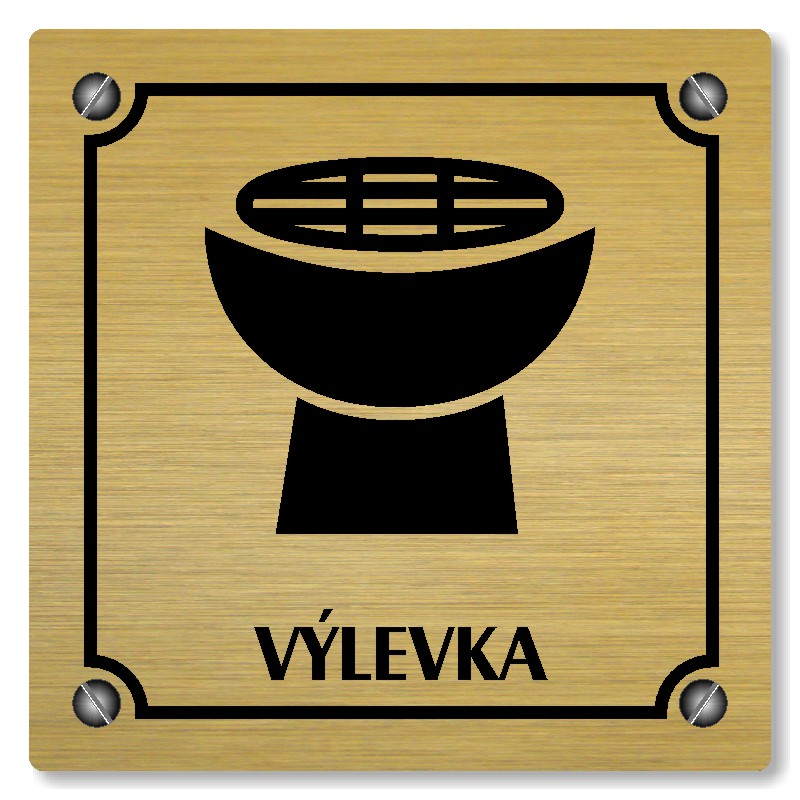 Výlevka, 80x80mm, zlatá, Kansas